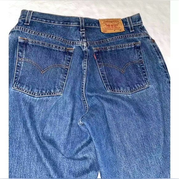 Levi’s 550 mens denim size 14 reg M relaxed fit tapered lef - Picture 3 of 8